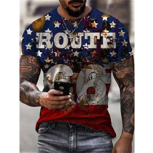 Men's Trendy Breathable Pullover Top Round Neck Short Sleeve